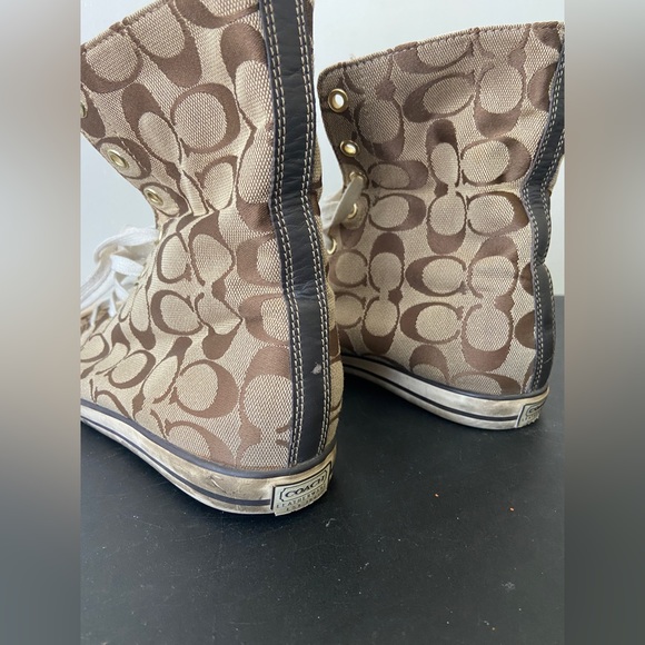 Coach - Logo High Tops - 8.5M- Brown - Picture 7 of 12